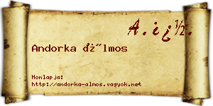Andorka Álmos névjegykártya